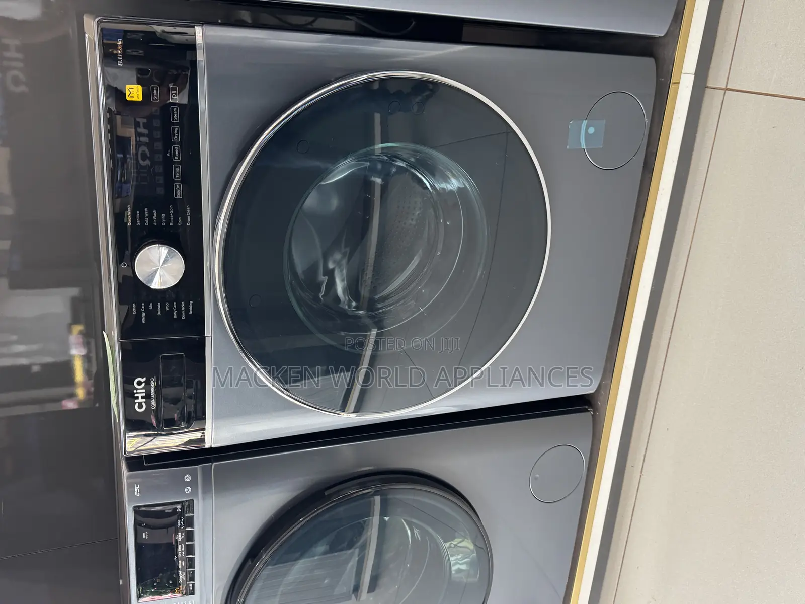 8kg/5kg Chiq Washer and Dryer Front Loader Washing Machine Fully Autom