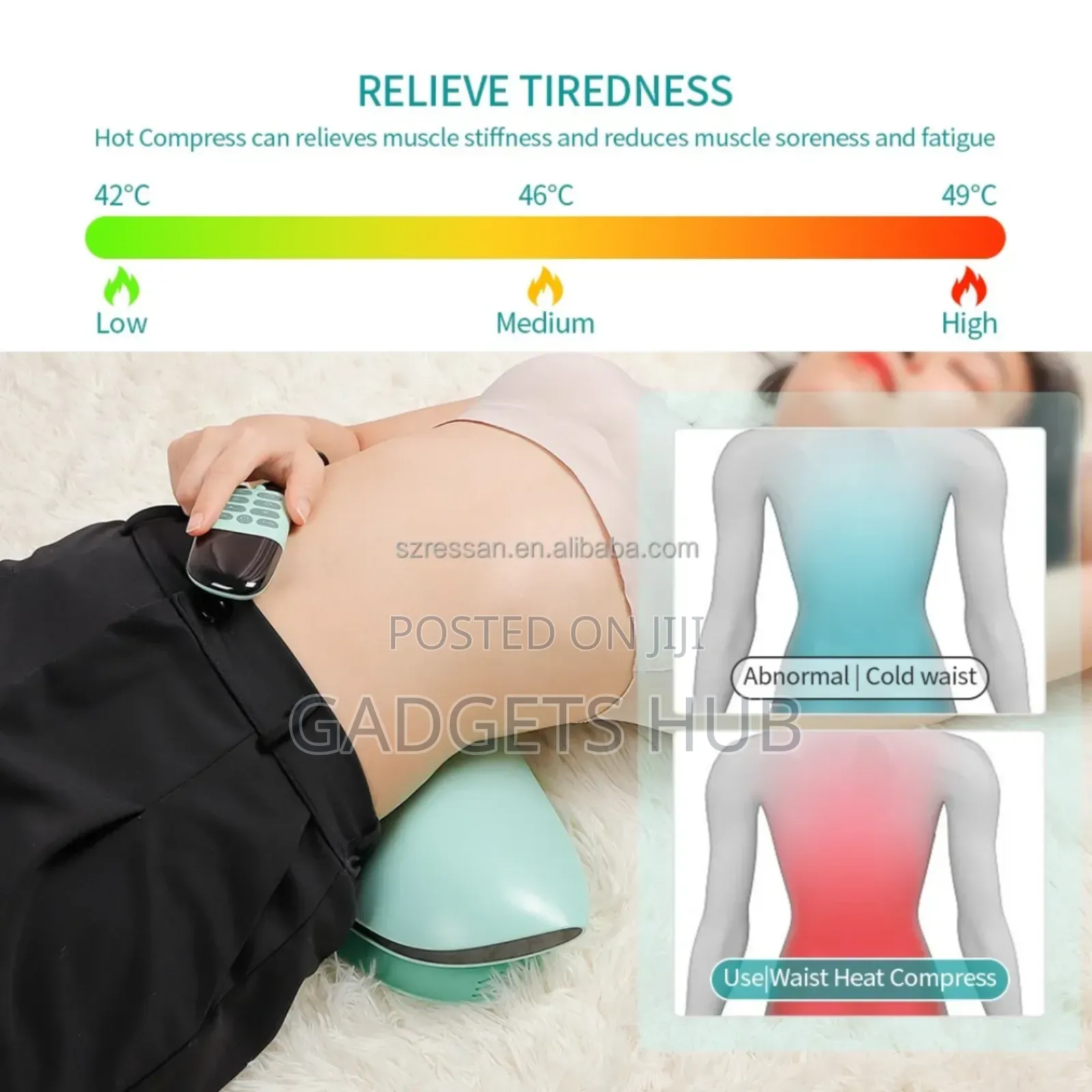 Lumbar Back Massager Massage Tool With Adjustable Force Lumbar Support