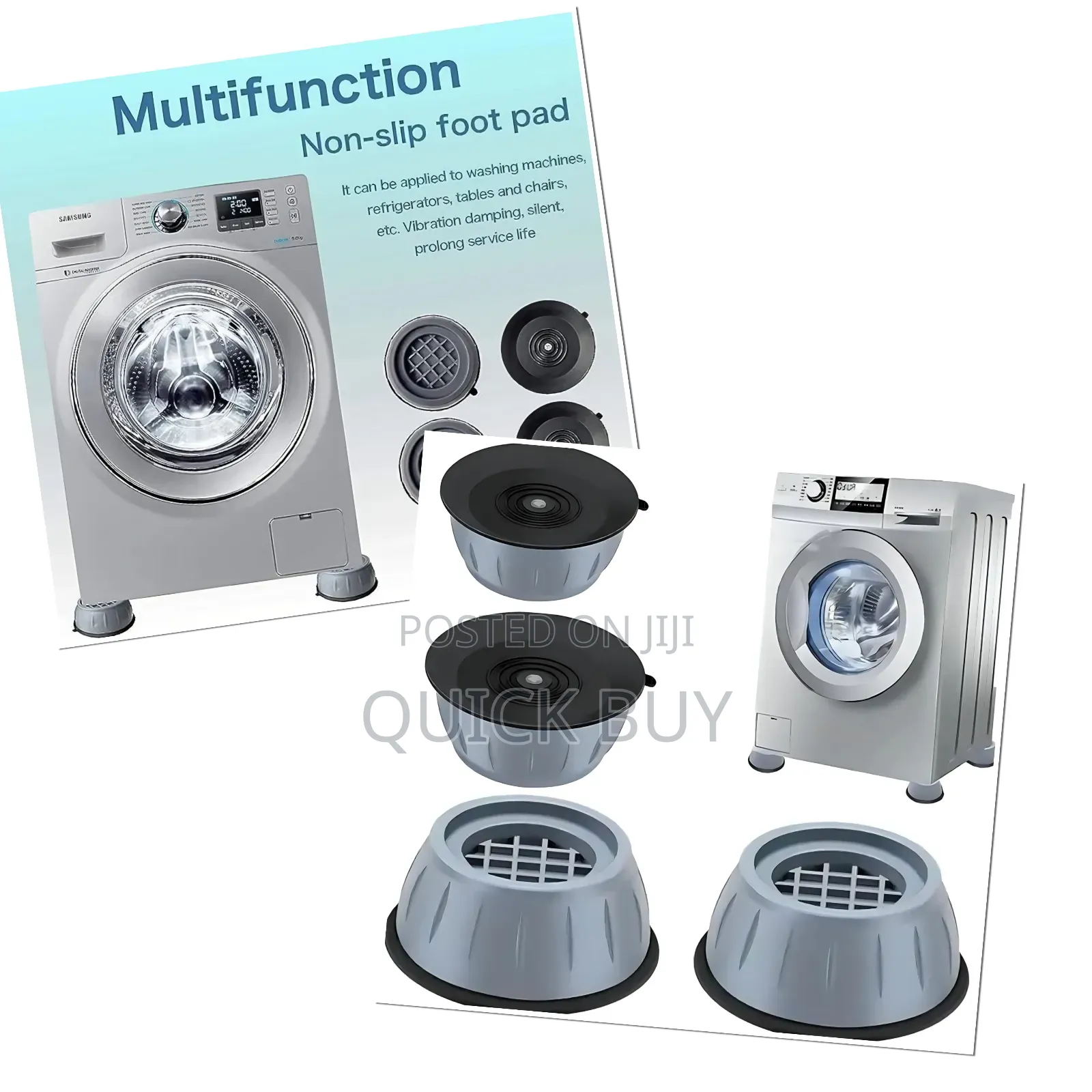 4pcs Fridge And Washing Machine Anti Vibration Shock Pads