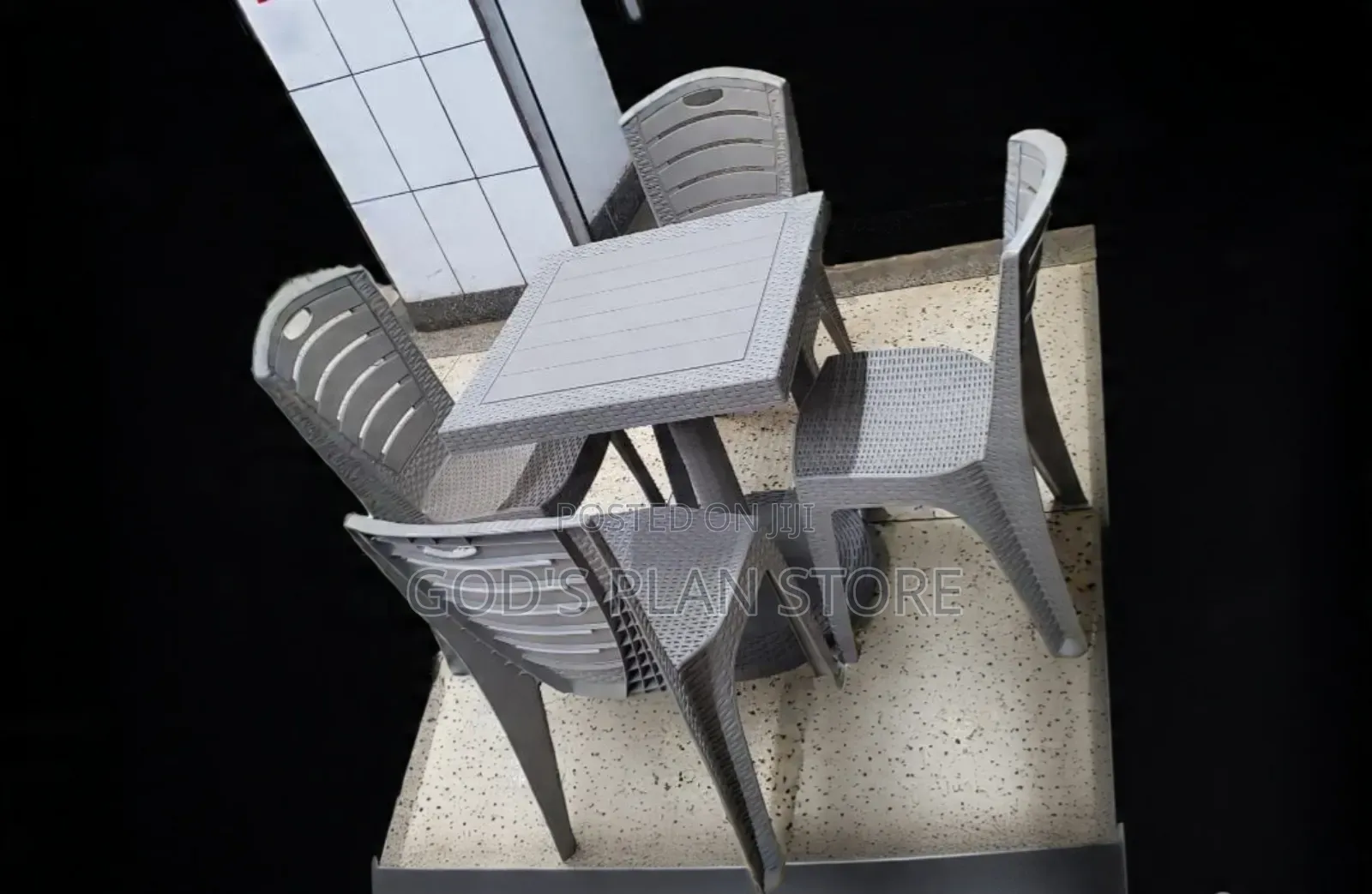 Patio Furniture Set of Plastic Table and Chairs
