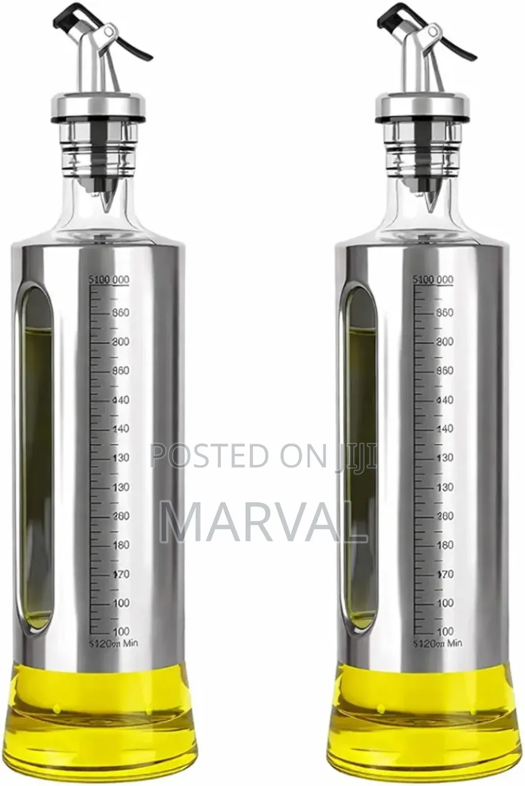 500ml Glass Oil Dispenser Bottle With Stainless Steel Cover