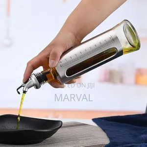500ml Glass Oil Dispenser Bottle With Stainless Steel Cover