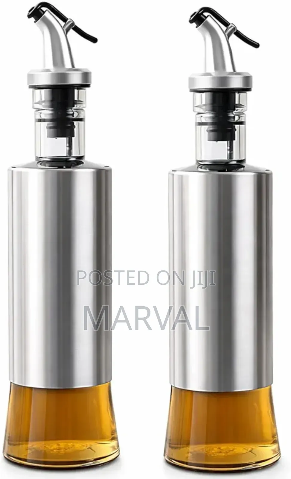 500ml Glass Oil Dispenser Bottle With Stainless Steel Cover
