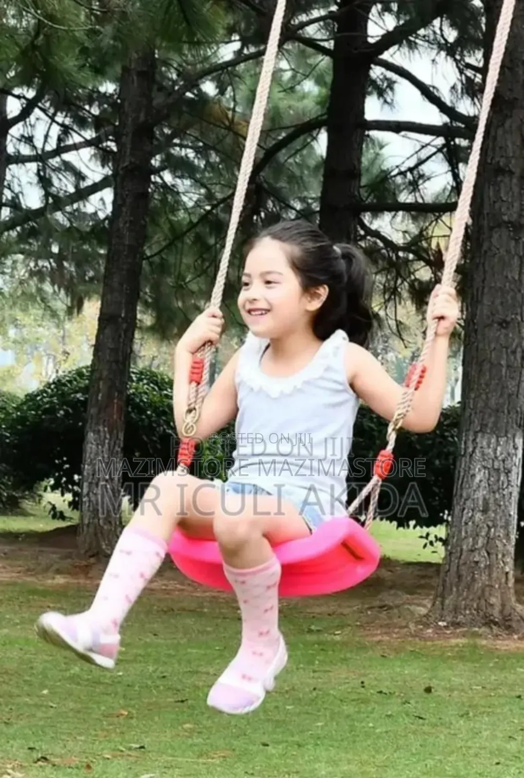 Modern Kids Play Swing With Adjustable Pe Rope Upto 150kgs