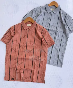 Men's Casual Striped Short-Sleeved Button-Up Shirt