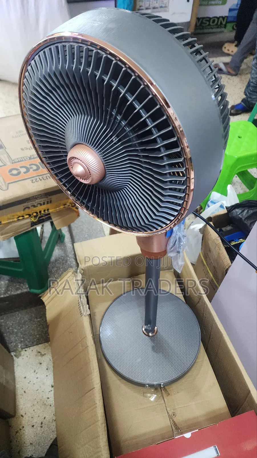 Floor Standing Circulation Fan-10 Inch 3 Type (Titanium Gray)