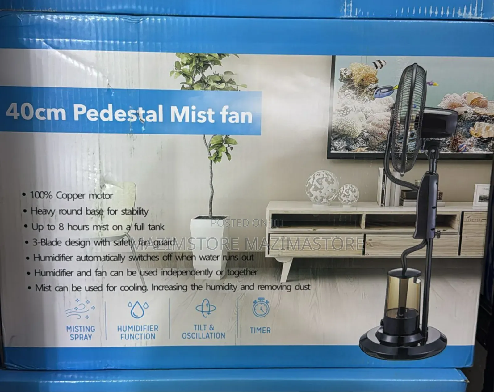 40 Cm Pedestal Mist Fan at 350,000 Ugx