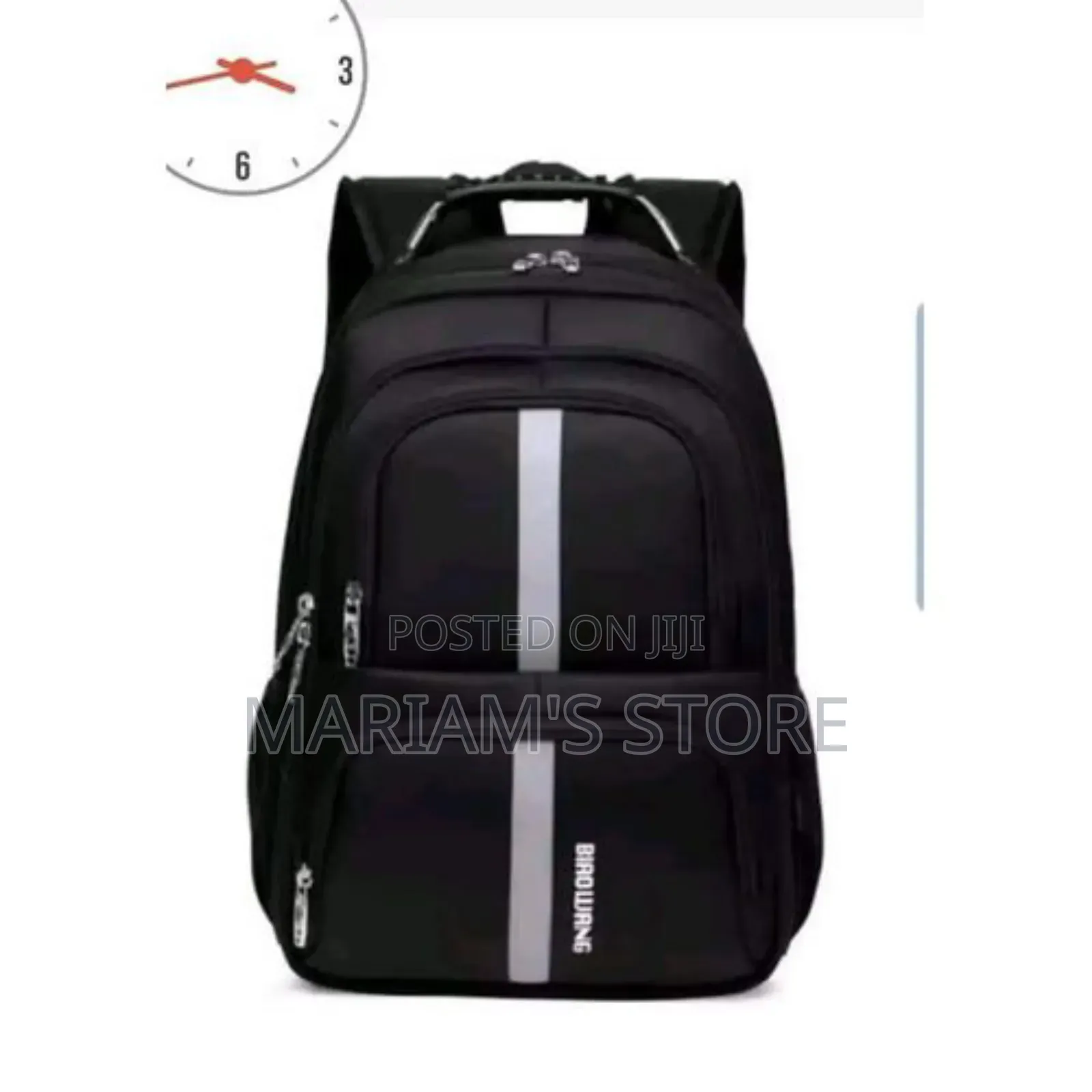 Men's Backpack Female Oxford Cloth Laptop Bag-Black