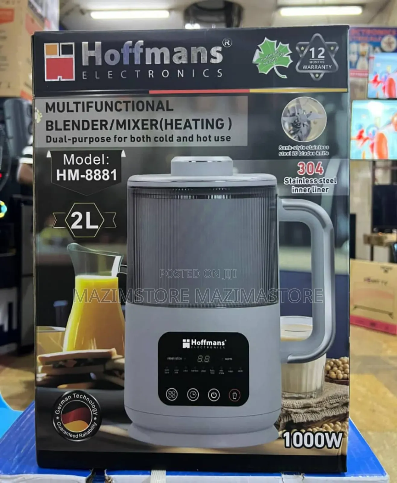 2 Litres Hoffmans Digital Multifunctional Blender/Heating Mixer