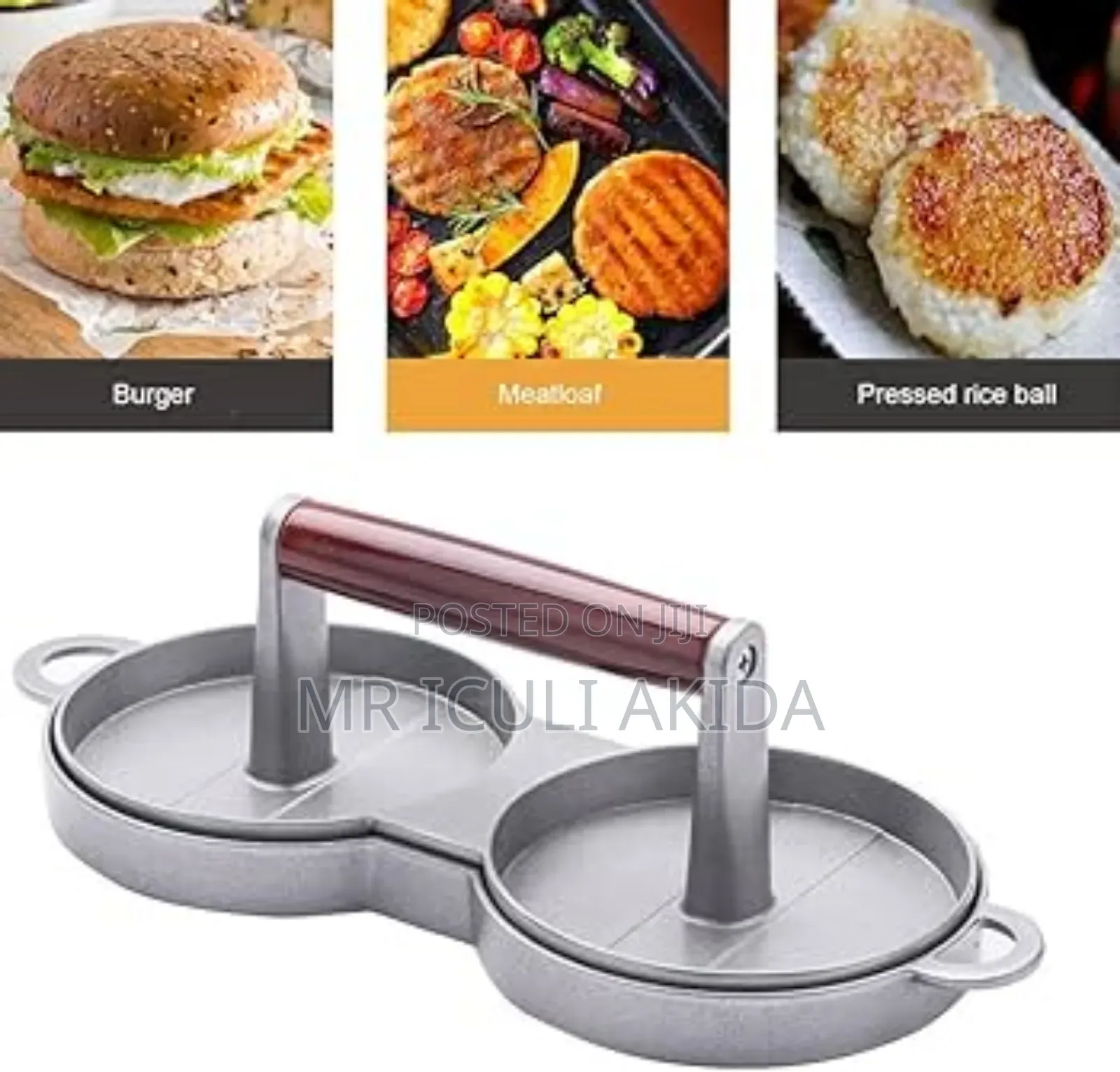 Double Burger Presswith Non Sticky Coating Fr Easy Patty Removal