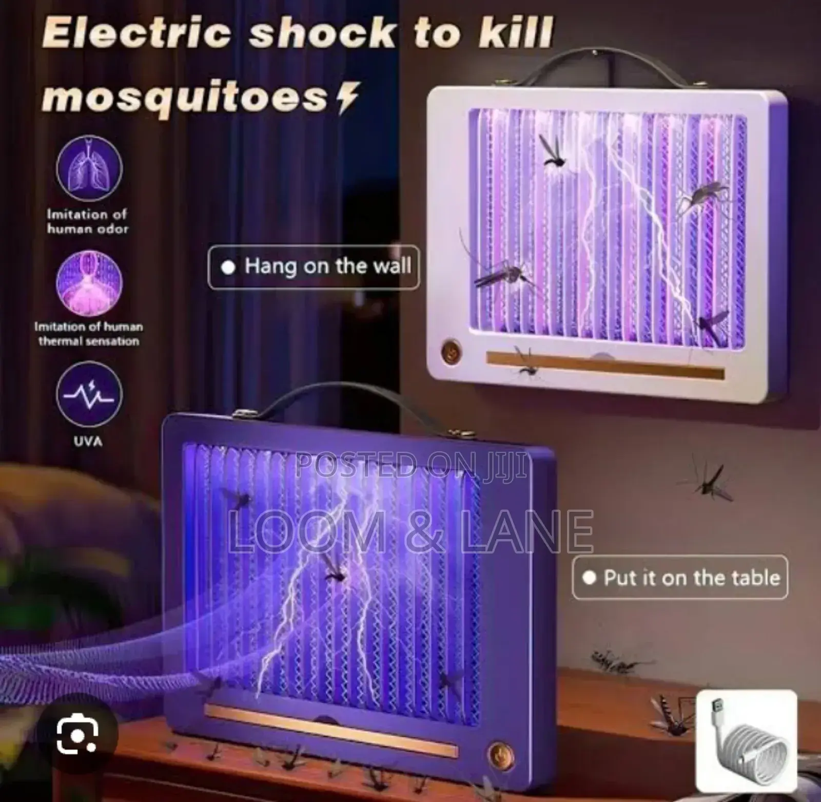 Rechargeable Portable Electric Shock Mosquito Killing Lamp