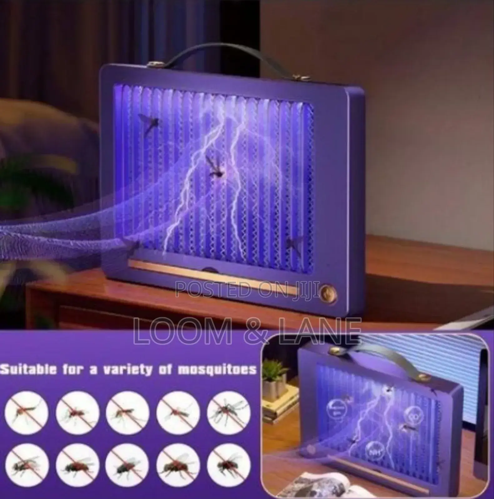 Rechargeable Portable Electric Shock Mosquito Killing Lamp