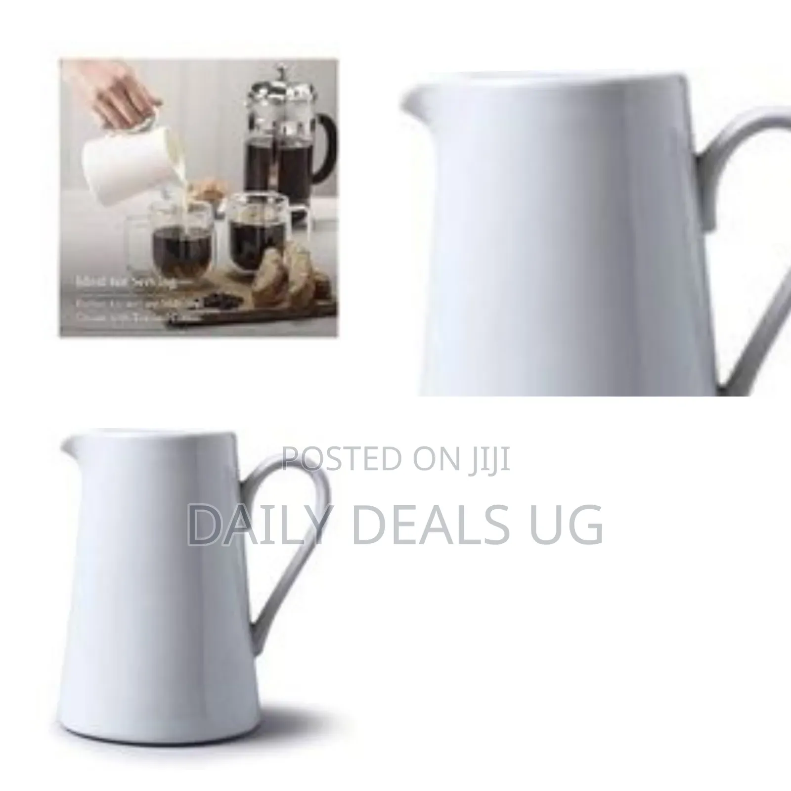 White Ceramic Serving Pitcher