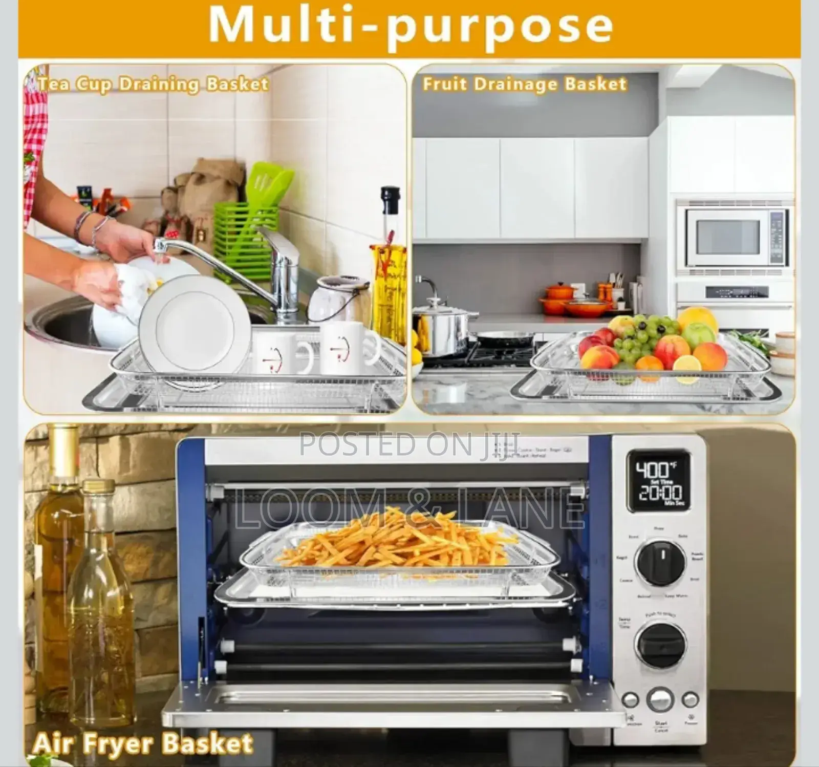 Stainless Steel Air Fryer Basket for Oven