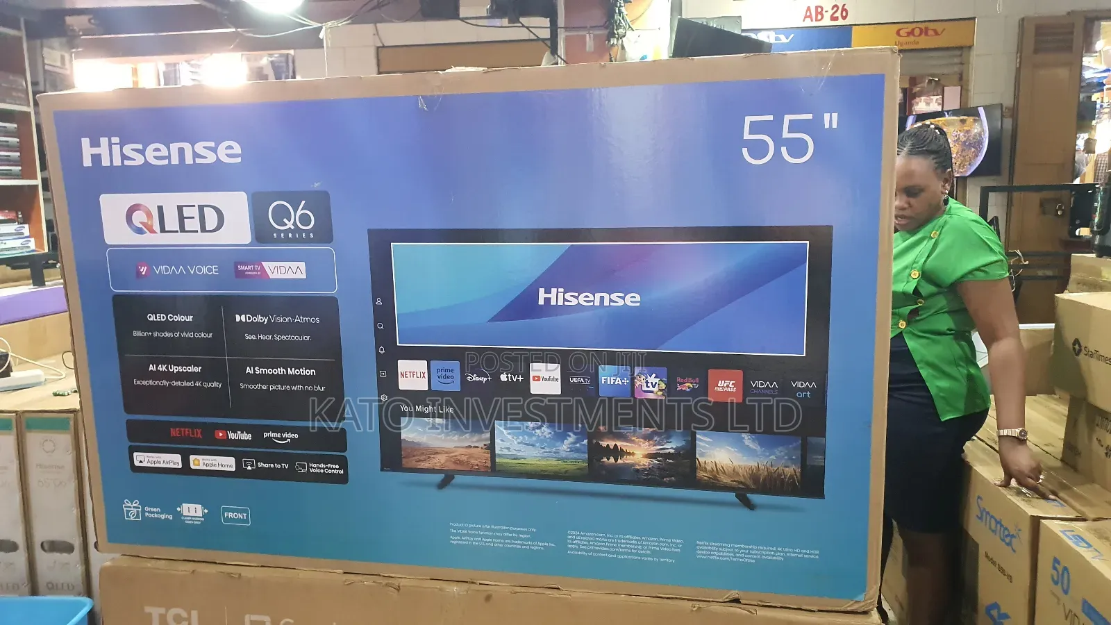 55 Inc Hisense Qled Q6 Tv Smart