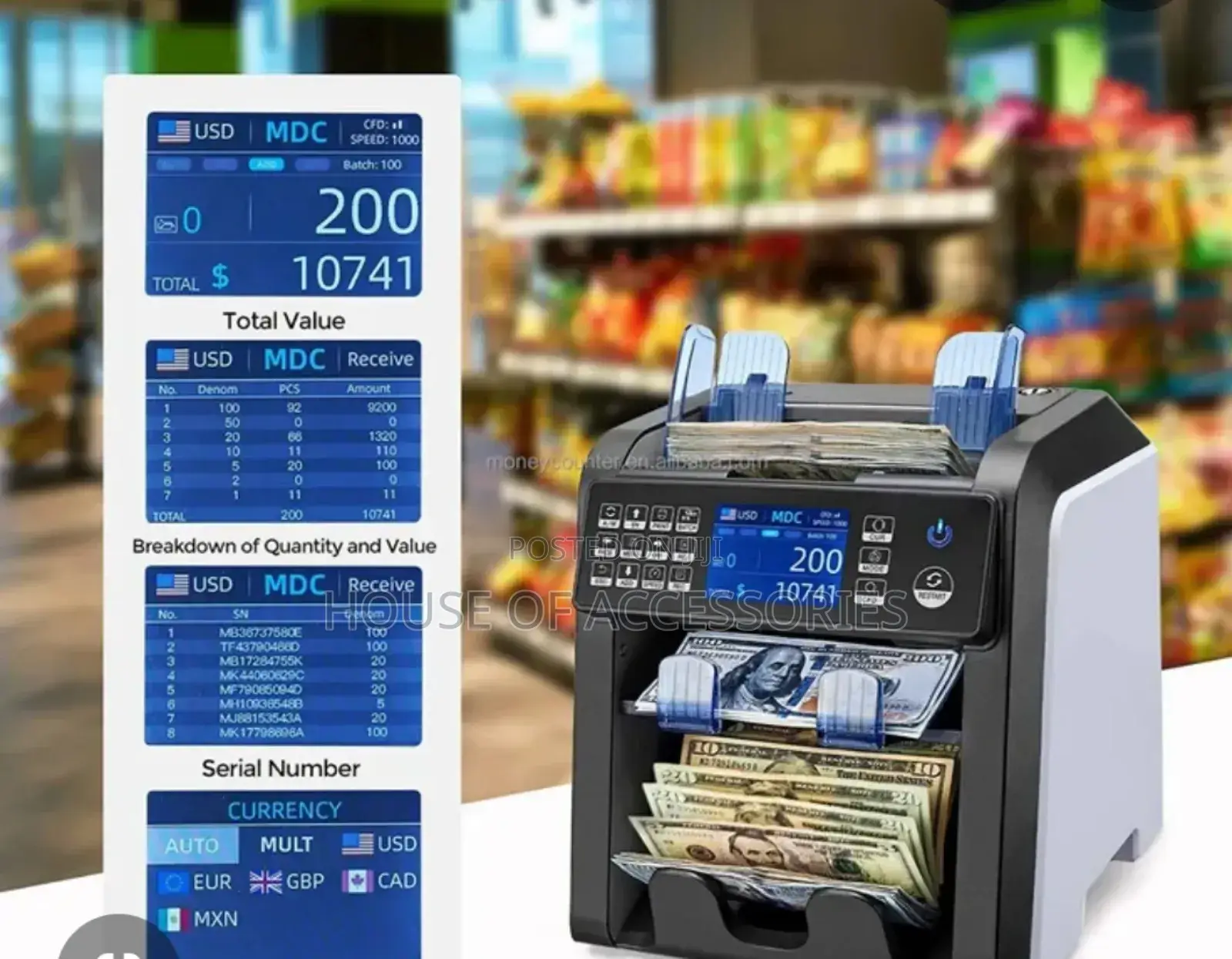 Multi Currency Counting Machine Al-950