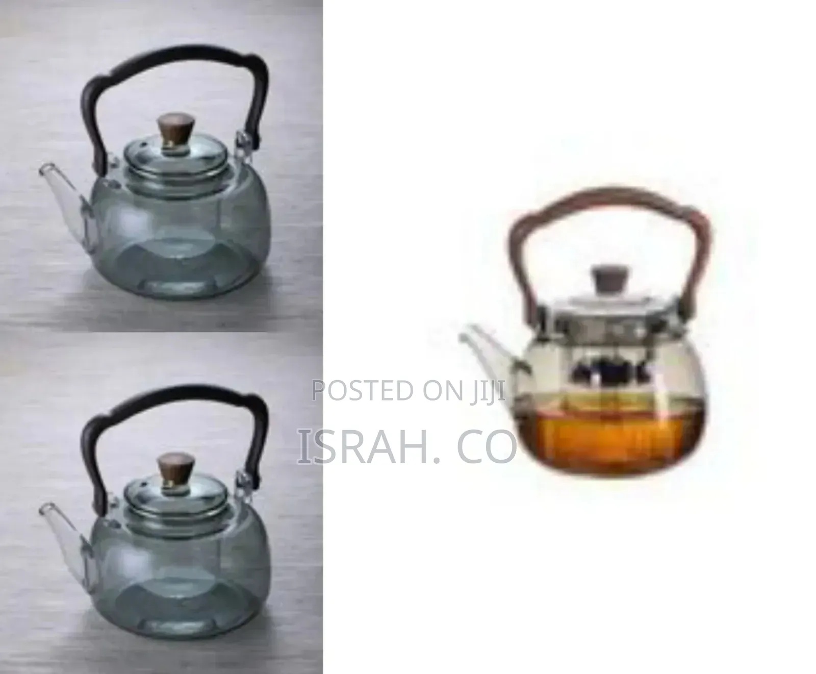 Elegant Glass Teapot With Built-in Infuser And Wood-style Handle