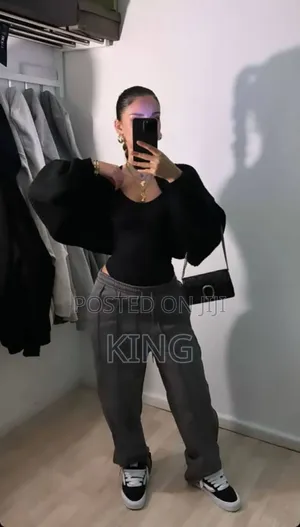 High-Street Streetwear Style Oversized Casual Sweatpants