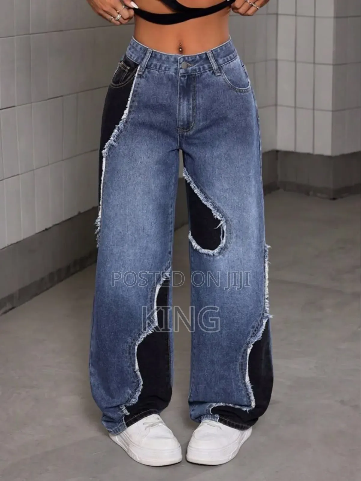 Classic Comfortable High Waisted Flared Jeans Cool Stretch .