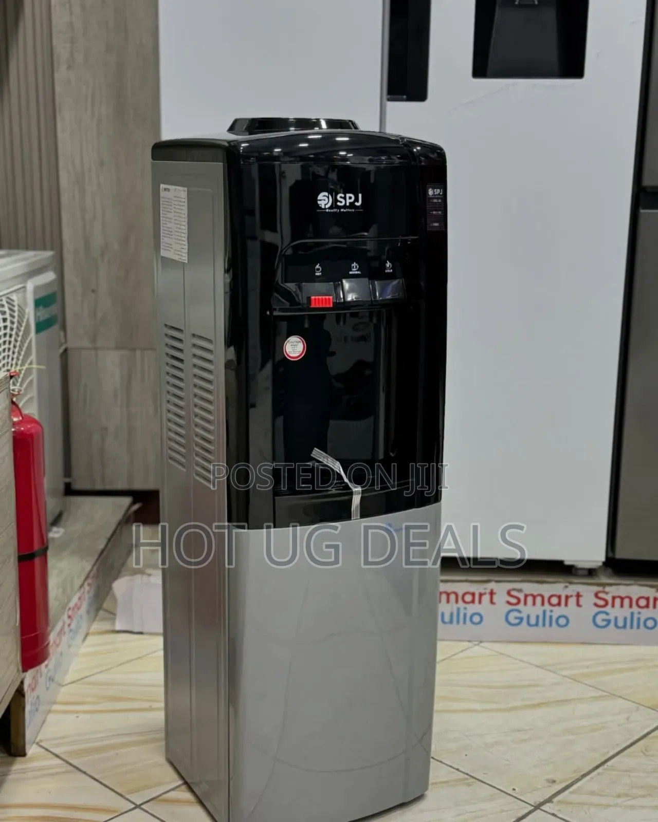Spj Hot And Cold Water Dispenser 3taps And Storage Compartment - Grey