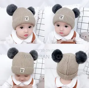 Double Pom-Pom Baby Winter Hat