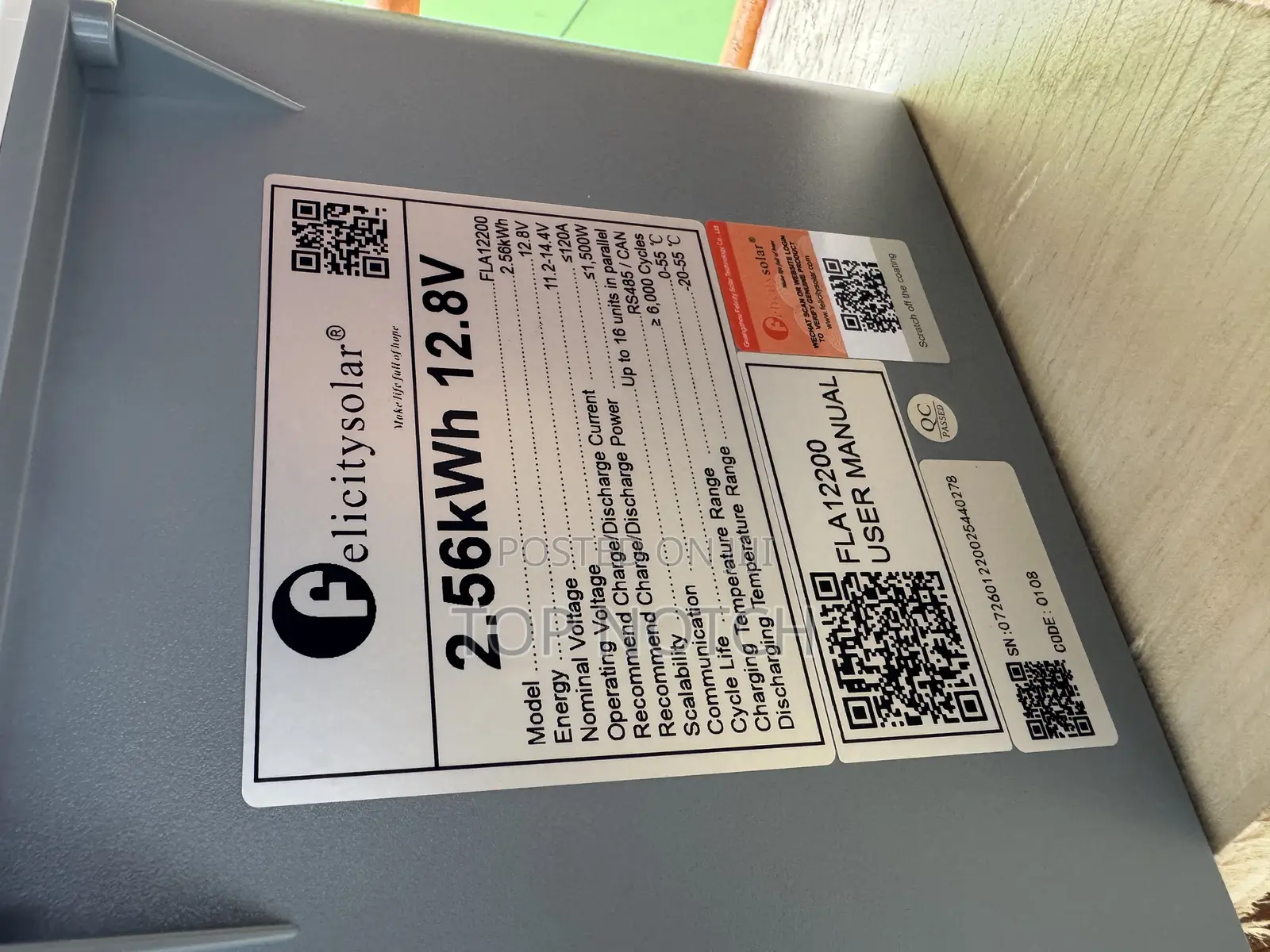 200ah/12v Felicity Lithium Battery