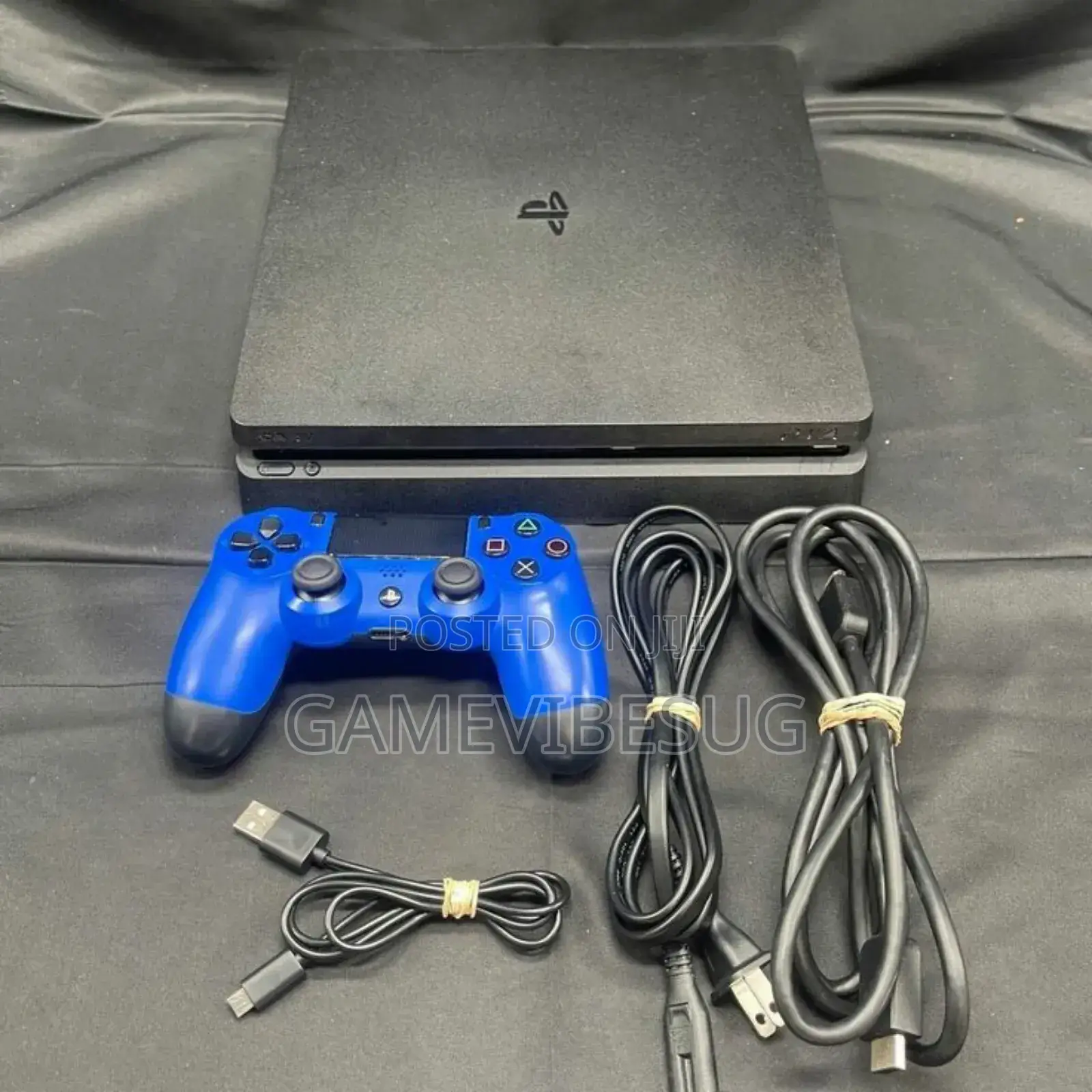 Ps4 Slim Console Bundle: 2 Original Controllers 10 Game Discs