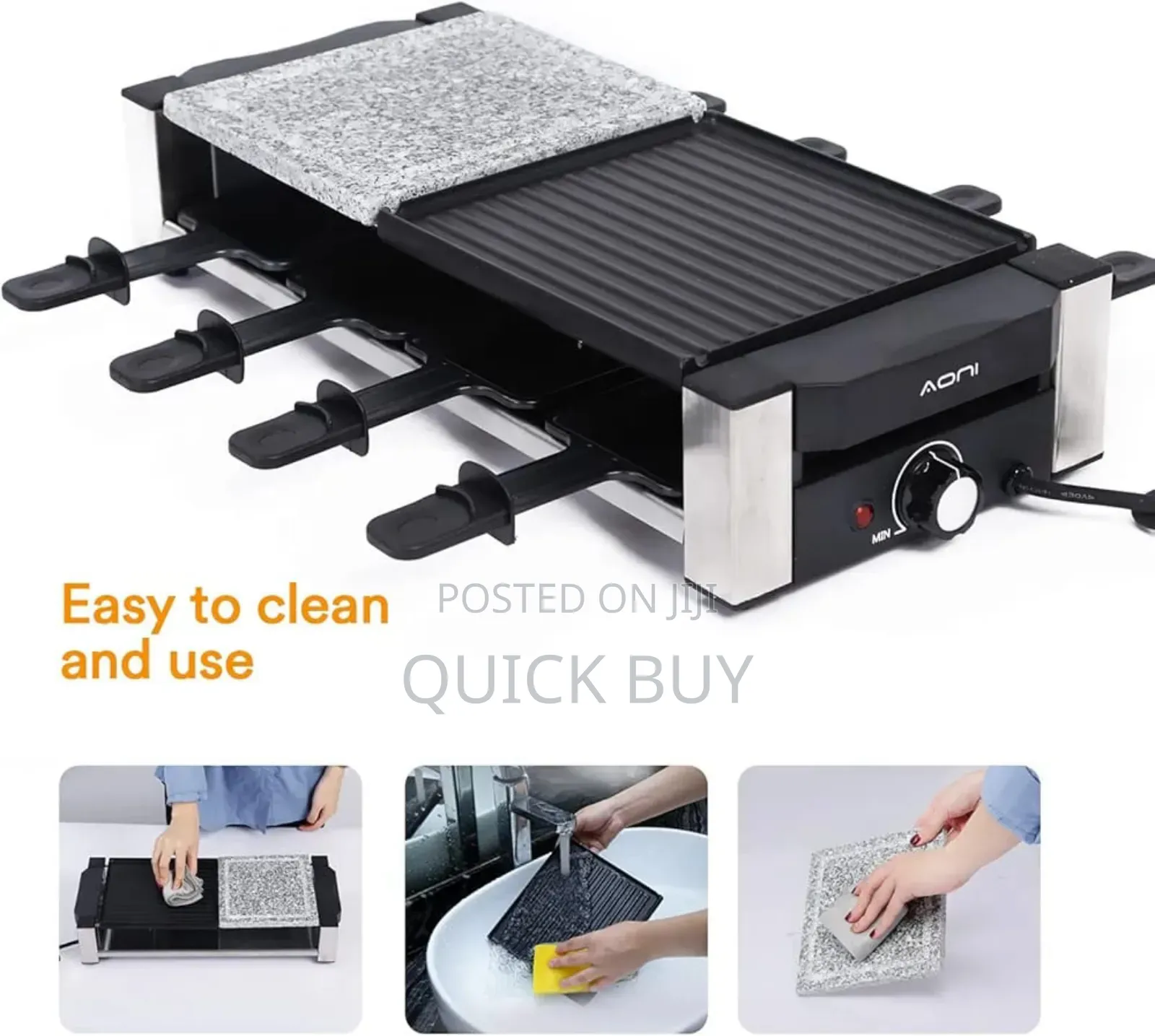 Saysonapps Raclette Grill With Granite Stone Grill Top