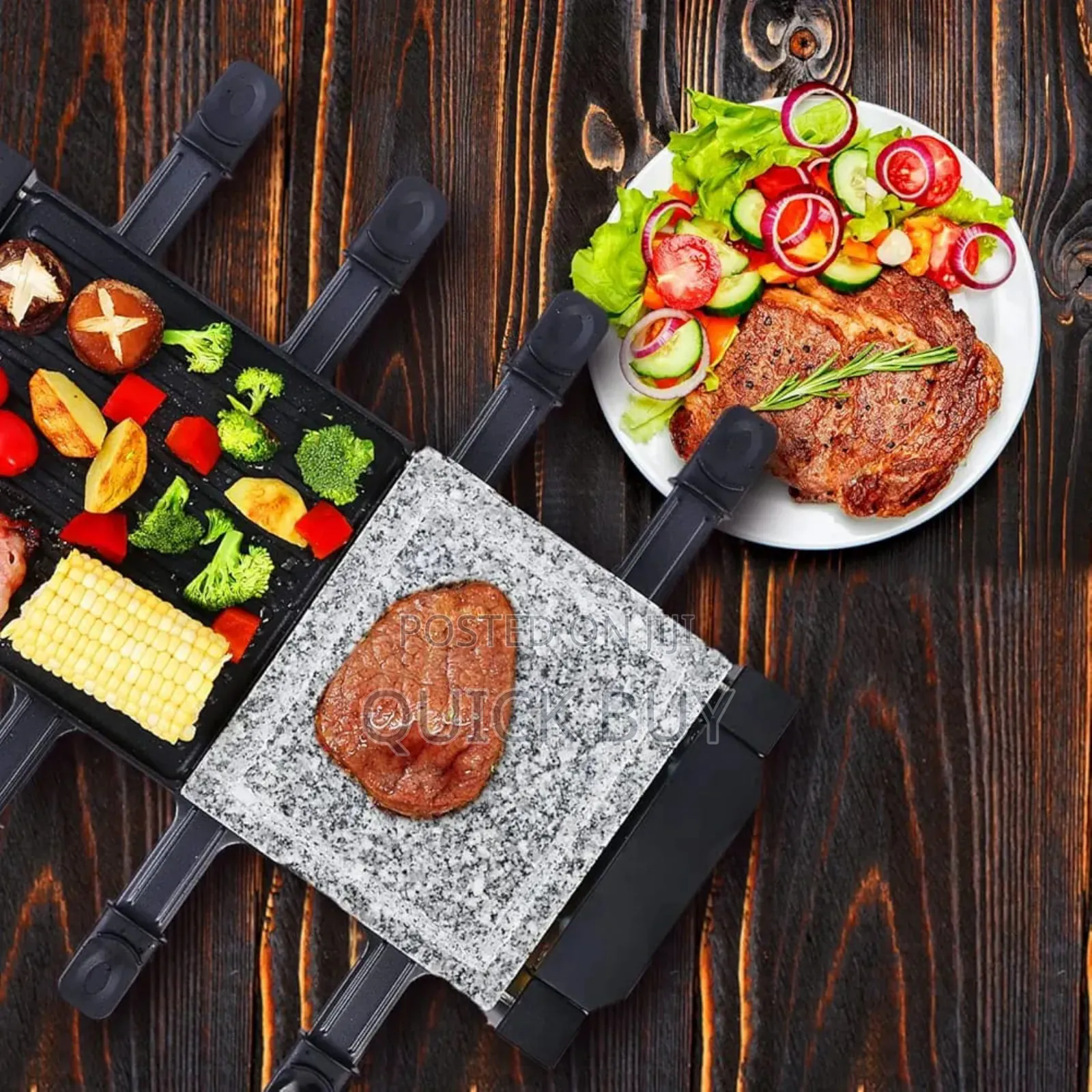 Saysonapps Raclette Grill With Granite Stone Grill Top
