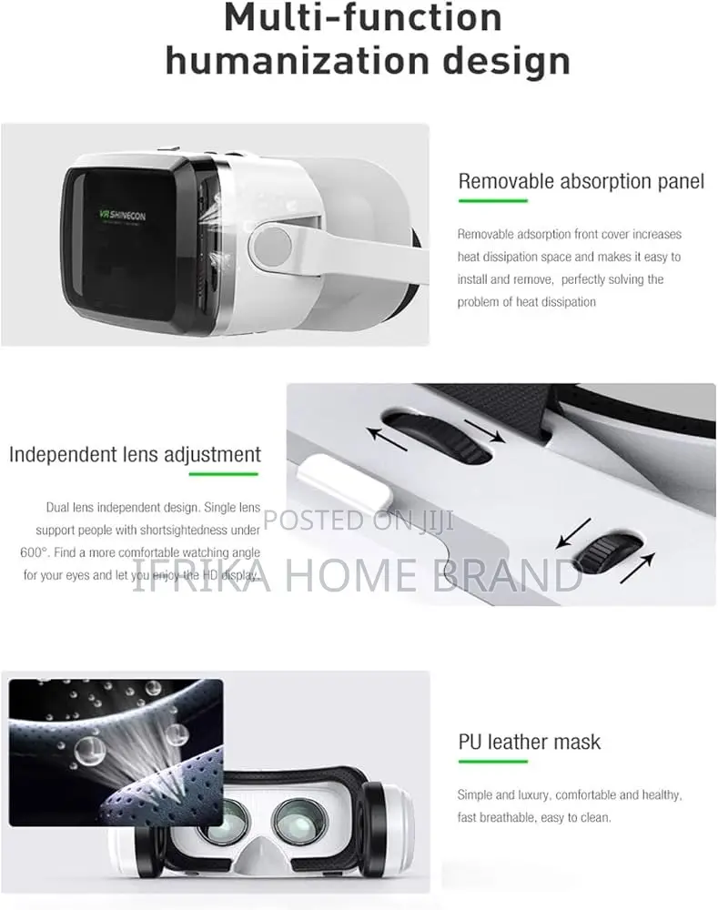 Vr Shinecon Headset +Bluetooth 3d Glasses Hd Virtual Reality Headset