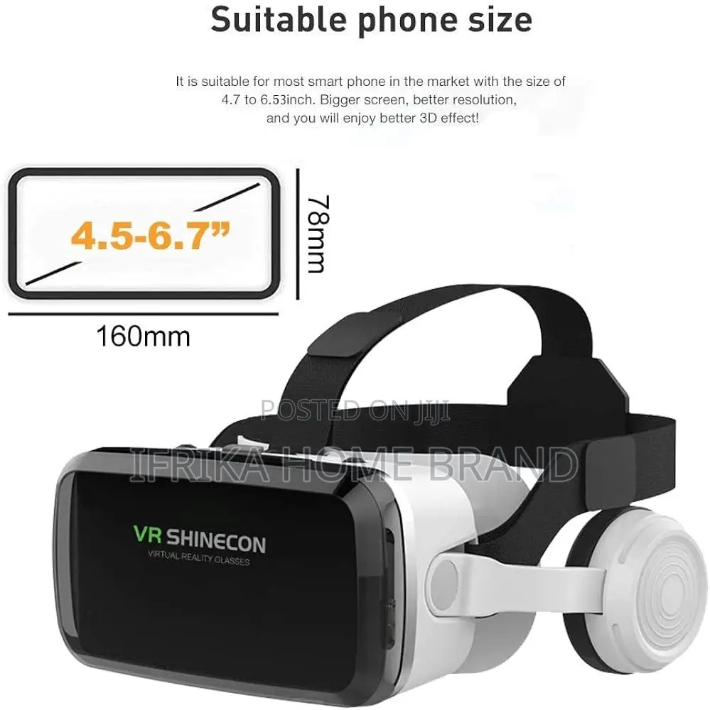 Vr Shinecon Headset +Bluetooth 3d Glasses Hd Virtual Reality Headset
