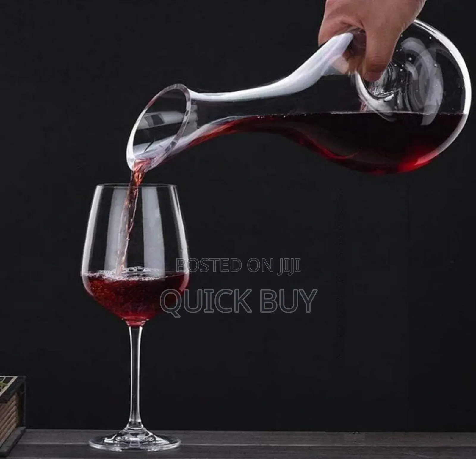 Hand-Blown, Lead-Free Crystal Glass Wine Decanter