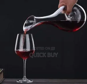 Hand-Blown, Lead-Free Crystal Glass Wine Decanter