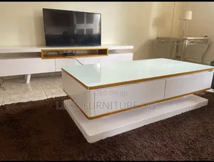 Centre Table /White Gold