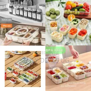 Clear-Lid Multi-Compartment Meal Prep and Produce Storage Container