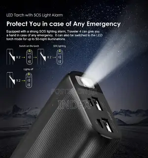 Oraimo ​ Opb-P400q Power Bank 40000mah Fast Charging - Black