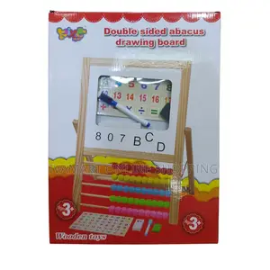 Wooden Double Sided Abacus Drawing Board for Kids - Size 39 × 27 Cm