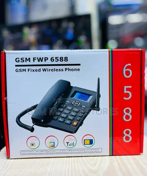 GSM Fixed Wireless Cordless Desktop Phone With 2 Sim Card Slots 6588