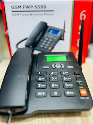 GSM Fixed Wireless Cordless Desktop Phone With 2 Sim Card Slots 6588