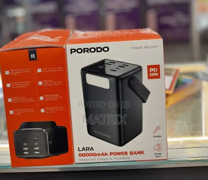 Porodo Lara 80000mah Power Bank With Flashlight Pd 20w
