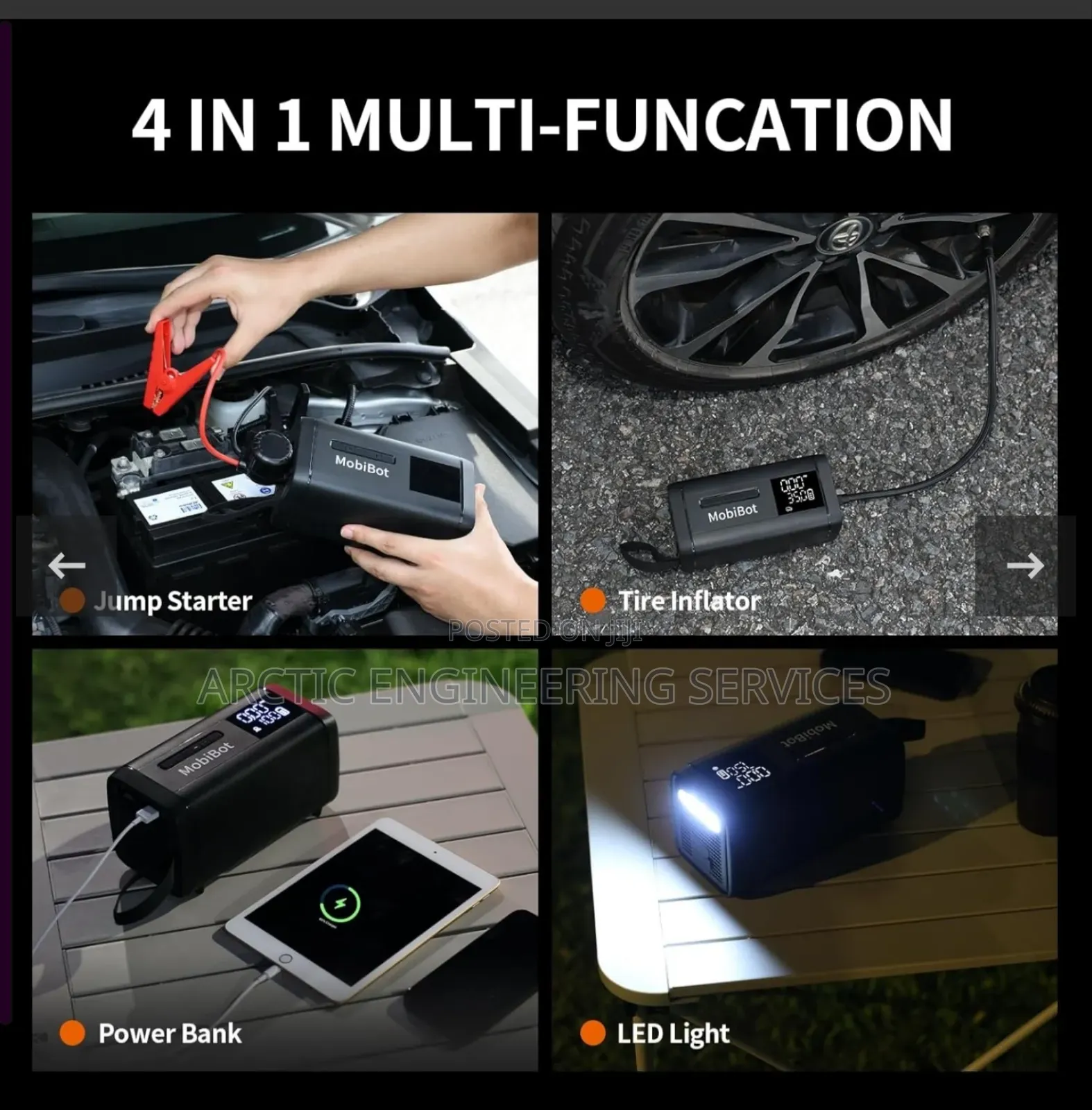 24v Truck, Lorry, Diesel Car 4 In 1 Jumper, Pressure Power Bank