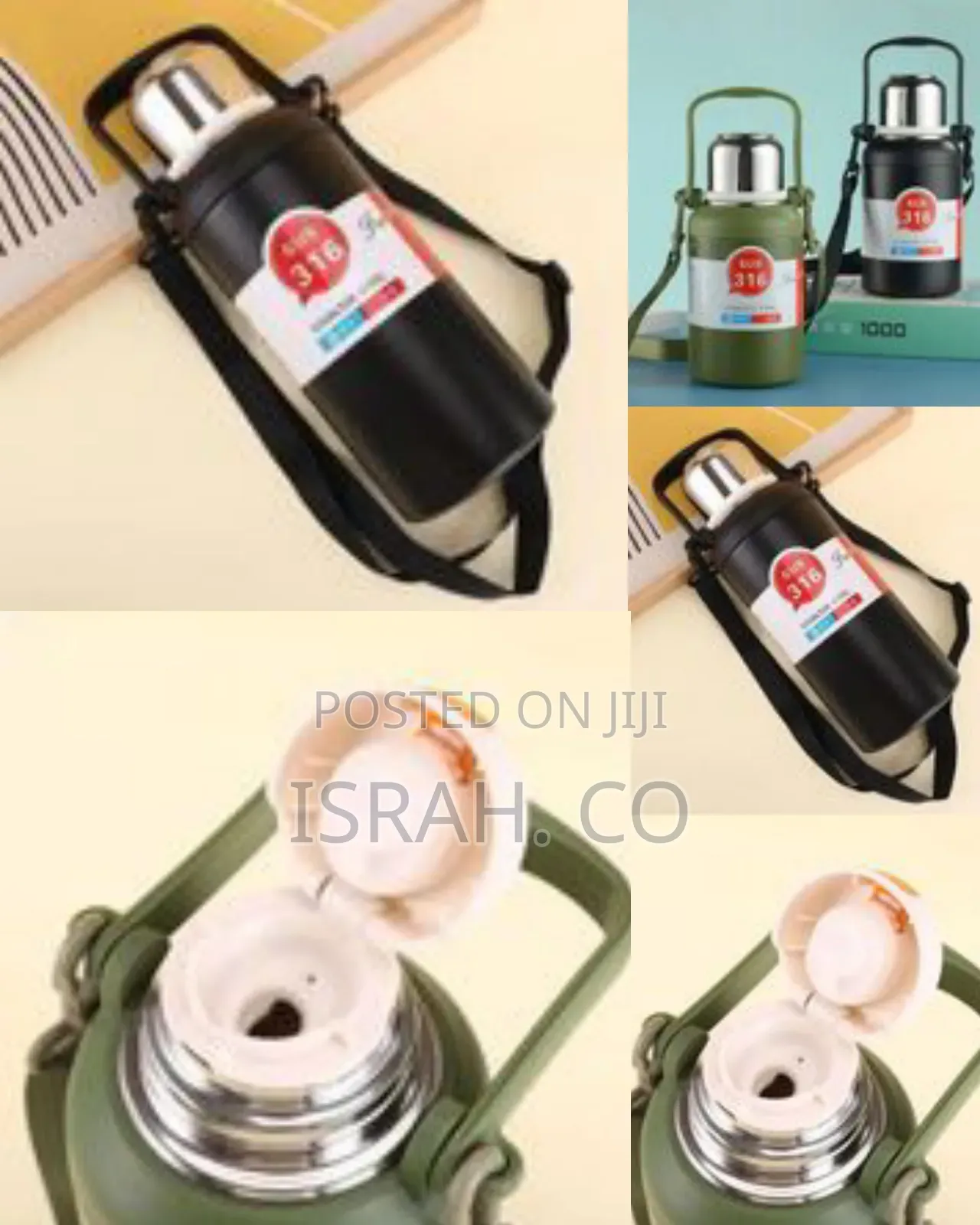 Premium Insulated Stainless Steel Travel Bottle With Carry Strap