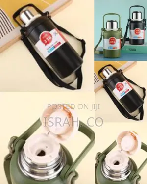 Premium Insulated Stainless Steel Travel Bottle With Carry Strap