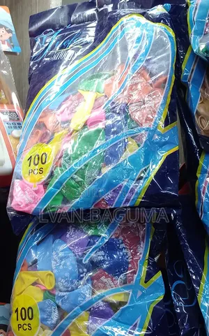 100 PCS Happy Birthday Print Balloons - Mixed Colors