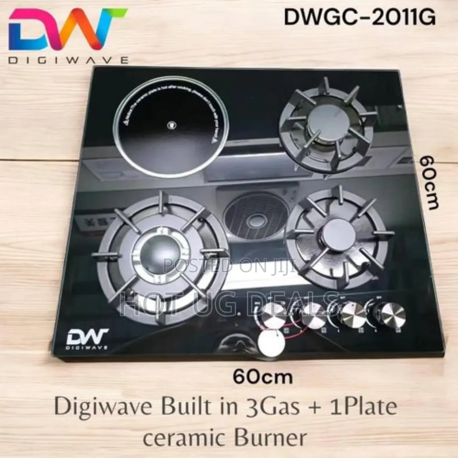 Digiwave 60cm 3 Gas + 1 Infrared Ceramic Plate Inbuilt  Hob Gas Stove