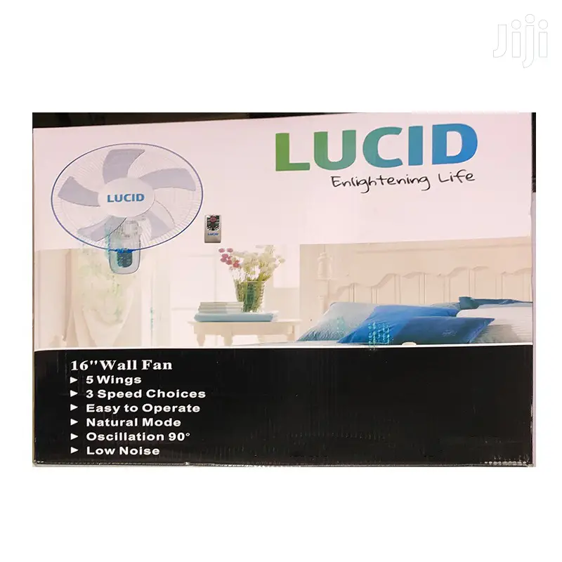 Lucid Wall Fan With Remote 16 Inches