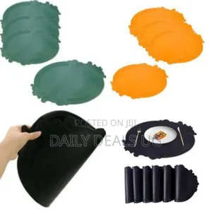 Sophisticated Embossed Faux Leather Placemat Set - Multicolor