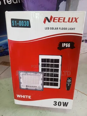 30w Solar Flood Light Red and White Box