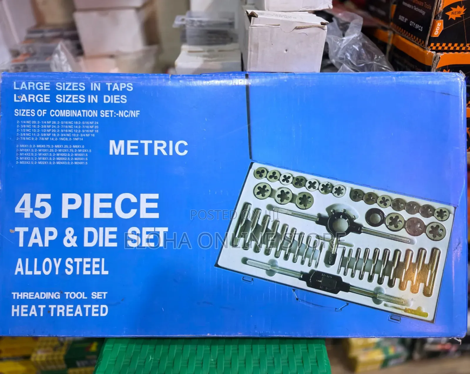 45-Piece Alloy Steel Tap and Die Threading Tool Set