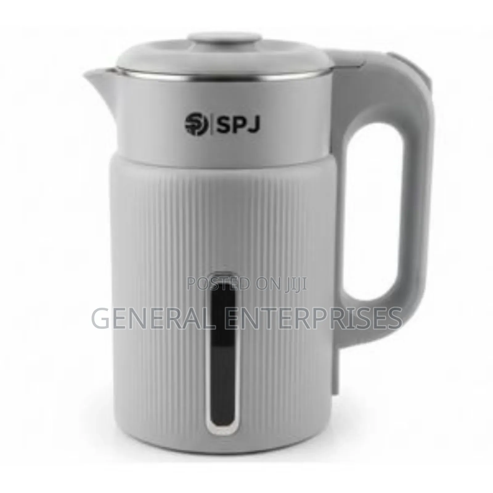 SPJ 1.8-Liter Premium Stainless Steel Electric Kettle in Grey.